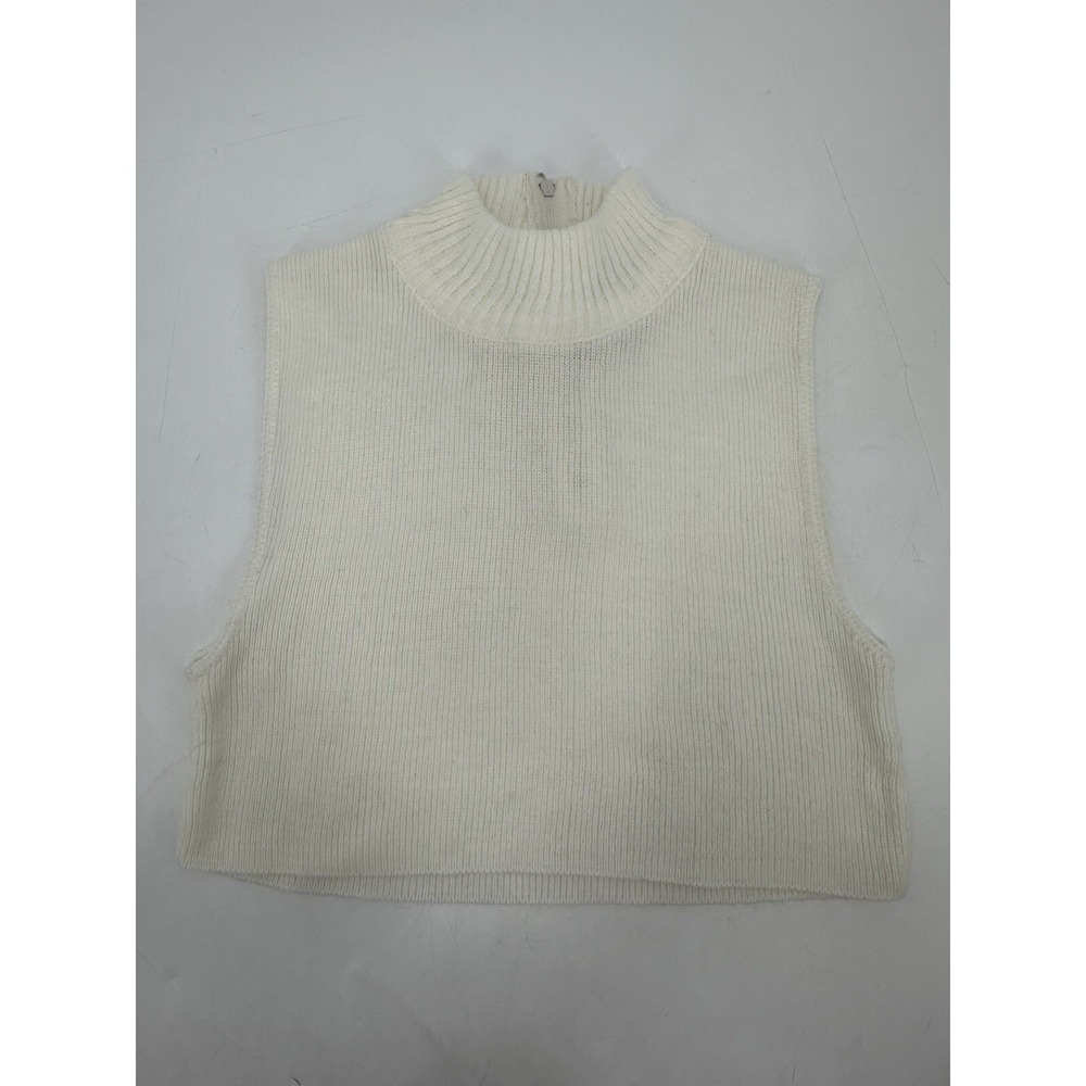 THE‎ VERMONT COUNTRY STORE USA MADE TURTLE NECK BACK ZIP ONE SIZE IVORY
